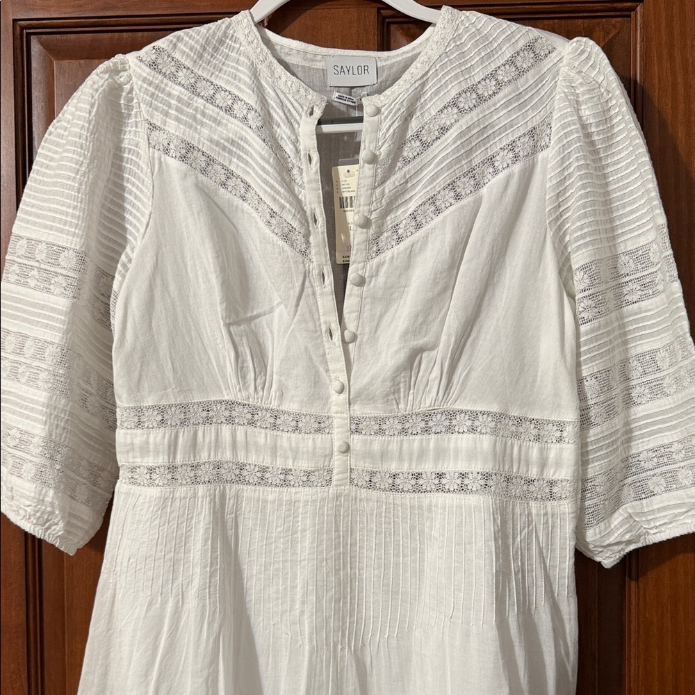 SAYLOR White Mini Dress - Picture 3 of 5